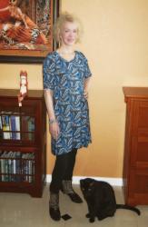 What I Wore: Karina Dress, Faboo Boots, Magnificent Cat