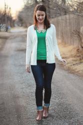Outfit of the Week - Green and White