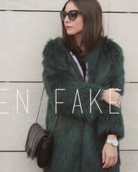 Green faux fur