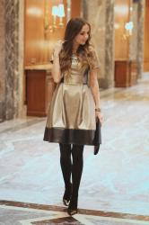 TWO TONED FAUX LEATHER DRESS - ALT SUMMIT DAY 1