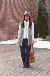 Grey fur vest