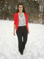 NLN: Polka Dot Blouse | Red+Pink week