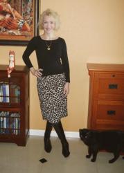 What I Wore: Leopard and Black Cat