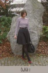 3 x DIY: 1 schwarzer Rock, 3 x anders kombiniert  3 x DIY: 1 black skirt 3 ways