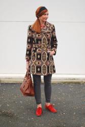 What I Wore to London Fashion Week | Vintage Tapestry Coat