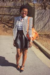 [Skirt Style Guide]: Black & White With An Orange Pop!