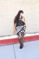 Outfit: Black & White Print Mixing 