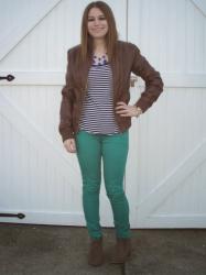 Mix It Mondays: Green Skinny Jeans