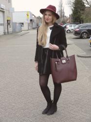 OOTD: Leather & Burgundy