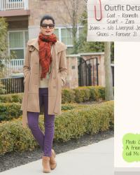 Lookbook : Wool Trench Coat & Cozy Shawl Scarf