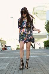 "Floral shirt dress"