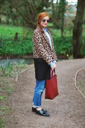 How to Style a Leopard Coat | With Boyfriend Jeans & Brogues