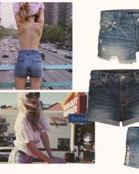 Denim shorts