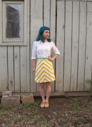 Completed: Chevron’d Ginger Skirt