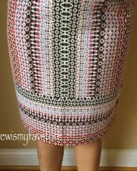 J. Crew Drapey Pencil Skirt in Pink Geo 