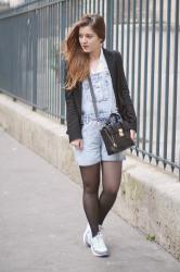 La Salopette-short en jean – Elodie in Paris