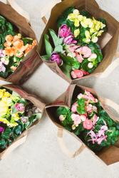 Spring DIY Floral Pots w/ Rub N Buff