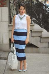 Spring Outfit | Blue Stripes 