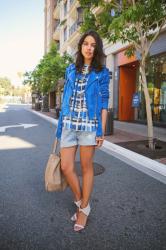 CASUAL COBALT - IRO SARESHA SANDALS & A.P.C. BUCKET BAG