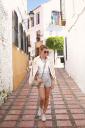 Leo shorts & perfecto jacket in Marbella