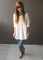 Outfit // White Smock Shirt