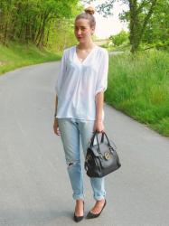 ♡ WHITE SHIRT & BOYFRIEND JEAN ♡