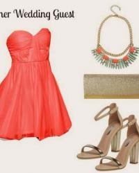 Coral Wedding Guest Dress for Summer