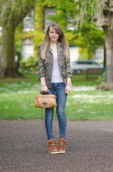 The Camo Print Jacket With Skinny Jeans