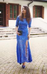 BLUE LACE DRESS