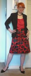 Mod Skirt with Black and Black