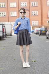 3 Ways To Wear It: Leather Skirt