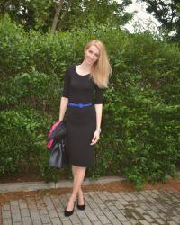 Outfit: Midi black dress