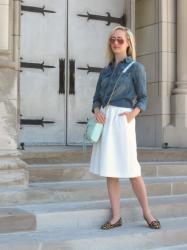 Pin to Real Life: Chambray & White Skirt