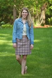 Pink Houndstooth and Tee