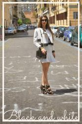 Black and white: un outfit giocato sul contrasto tra bianco e nero