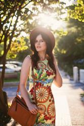 MEXICAN DREAMS: PRINTED DRESS AND BROWN ACCESSORIES