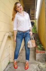 {Outfit}: Classic Jeans and White Shirt Combo