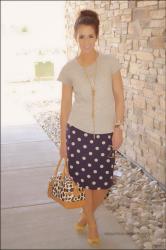 Polka Dot Slip Skirt 