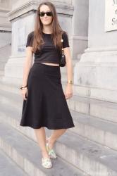 Crop top & midi skirt