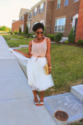 What I Wore: My Rehearsal Dinner [Spotted Blush + Tulle]