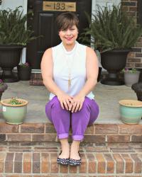 Purple Jeans & Polka Dot Flats 