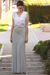 Striped Maxi Skirt