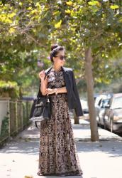 Vintage Floral Maxi Dress