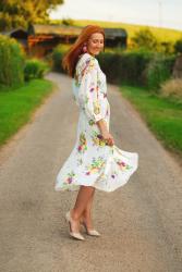 Birthday Party Outfit | A Vintage Fruity Midi Dress