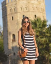 Striped dress in Sevilla