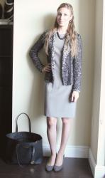 Moto sweater + grey sheath