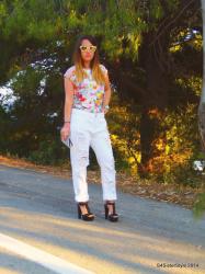 M:Stradivarius White Jeans+Top