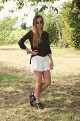 Le short en dentelle