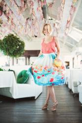 SAMARA: FLOWER SKIRT AND LEMON BAG