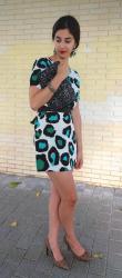 Leopard Green Dress